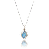 ‘’Moonveil‘’ Blue Fluorite Necklace|Handmade Jewelry For Clarity & Communication - Auratract